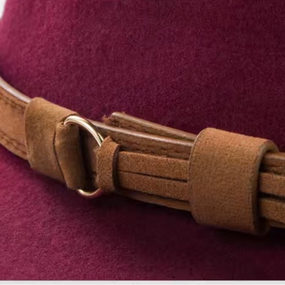 New! Women's Fedora Hat, Panama Hat, Bowler with Wide Brim and Belt Retro - Picture 5 of 12